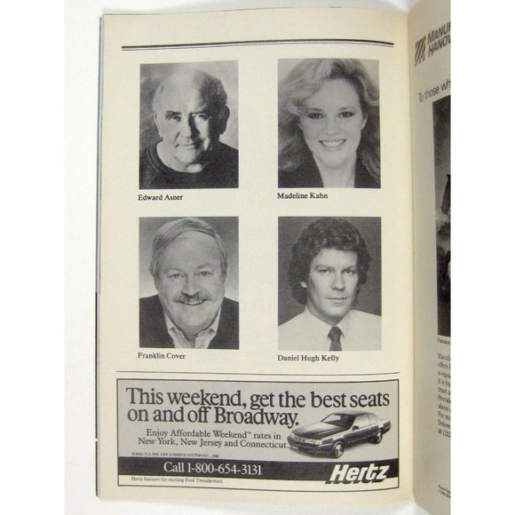 Born Yesterday Playbill February 1989 Edward Asner Madeline Kahn Daniel Kelly - Picture 5 of 7
